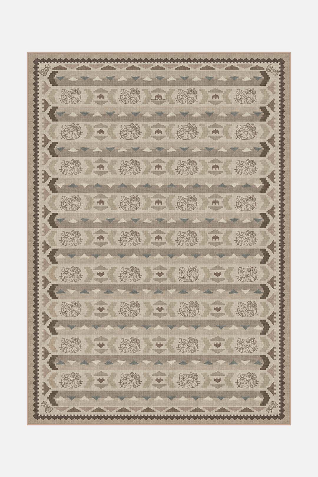 Hello Kitty Kilim Mocha Rug
