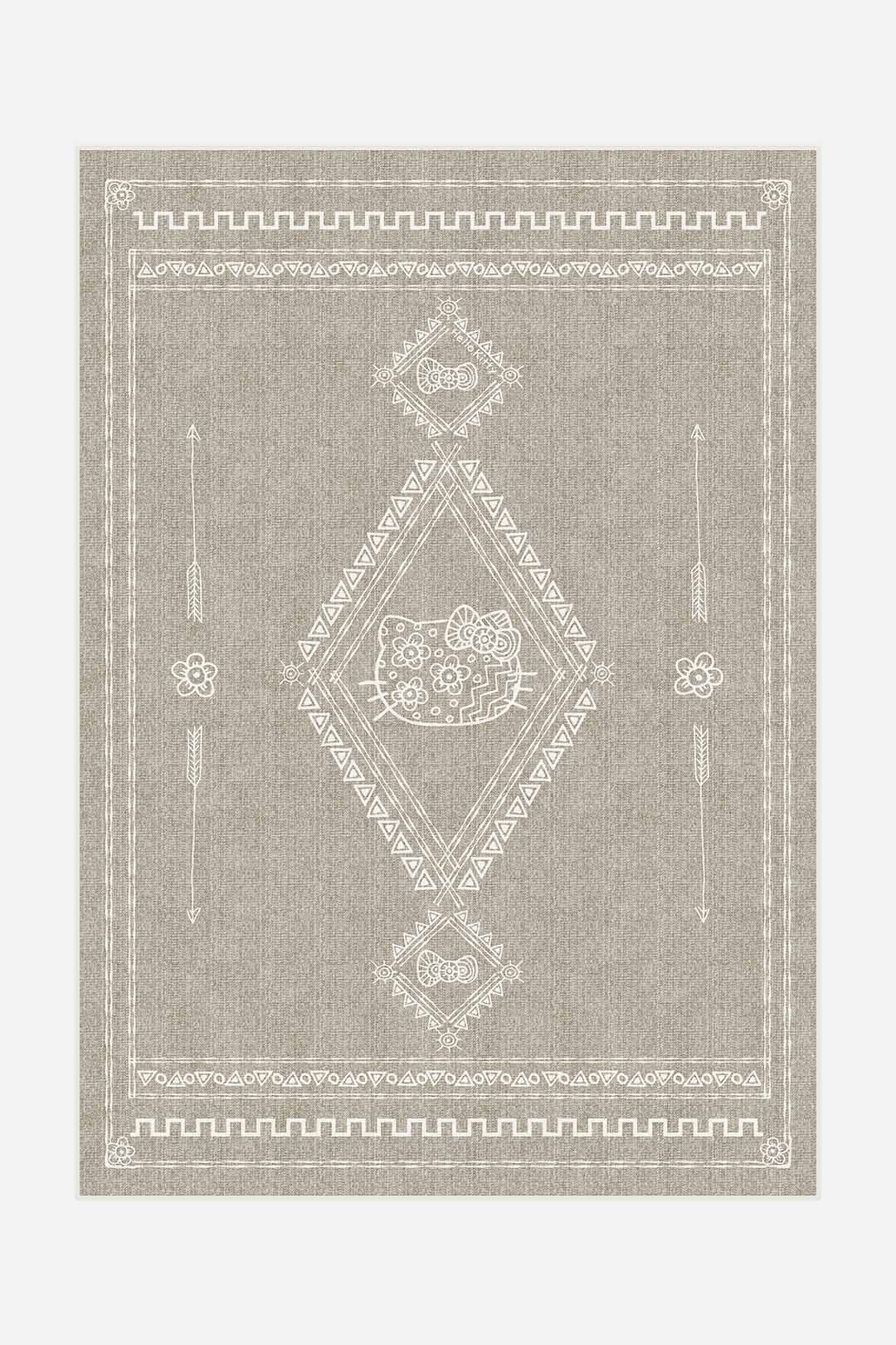 Hello Kitty Tribal Taupe Rug