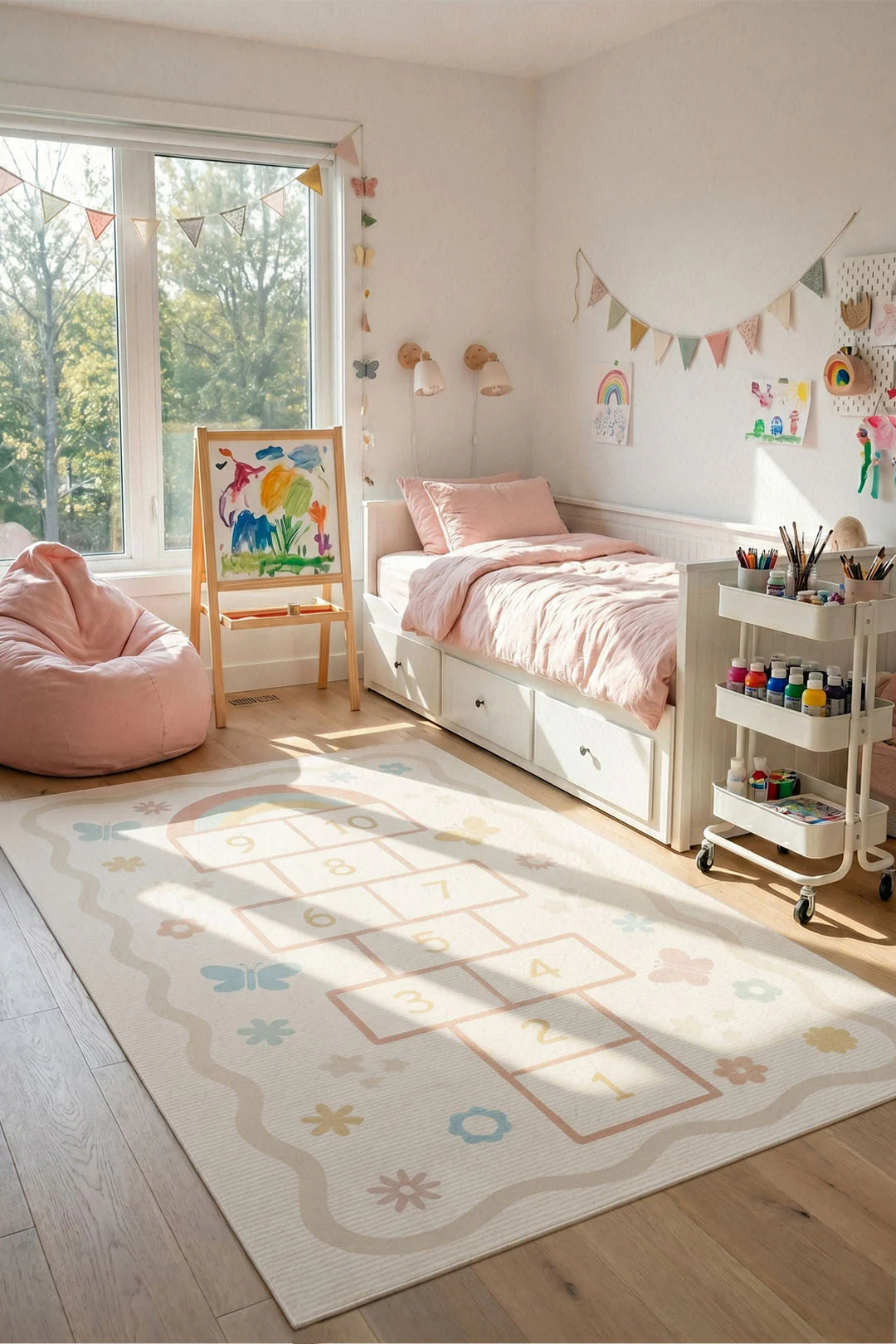 Hopscotch Play Rug Cream - Image 8
