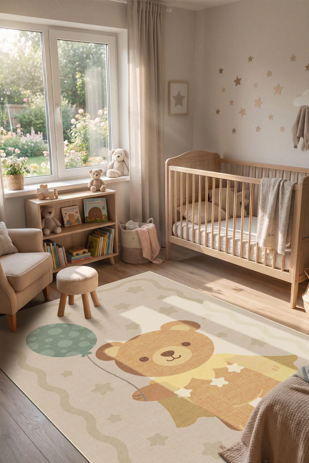 Little Sky Bear Cream Rug - Image 17