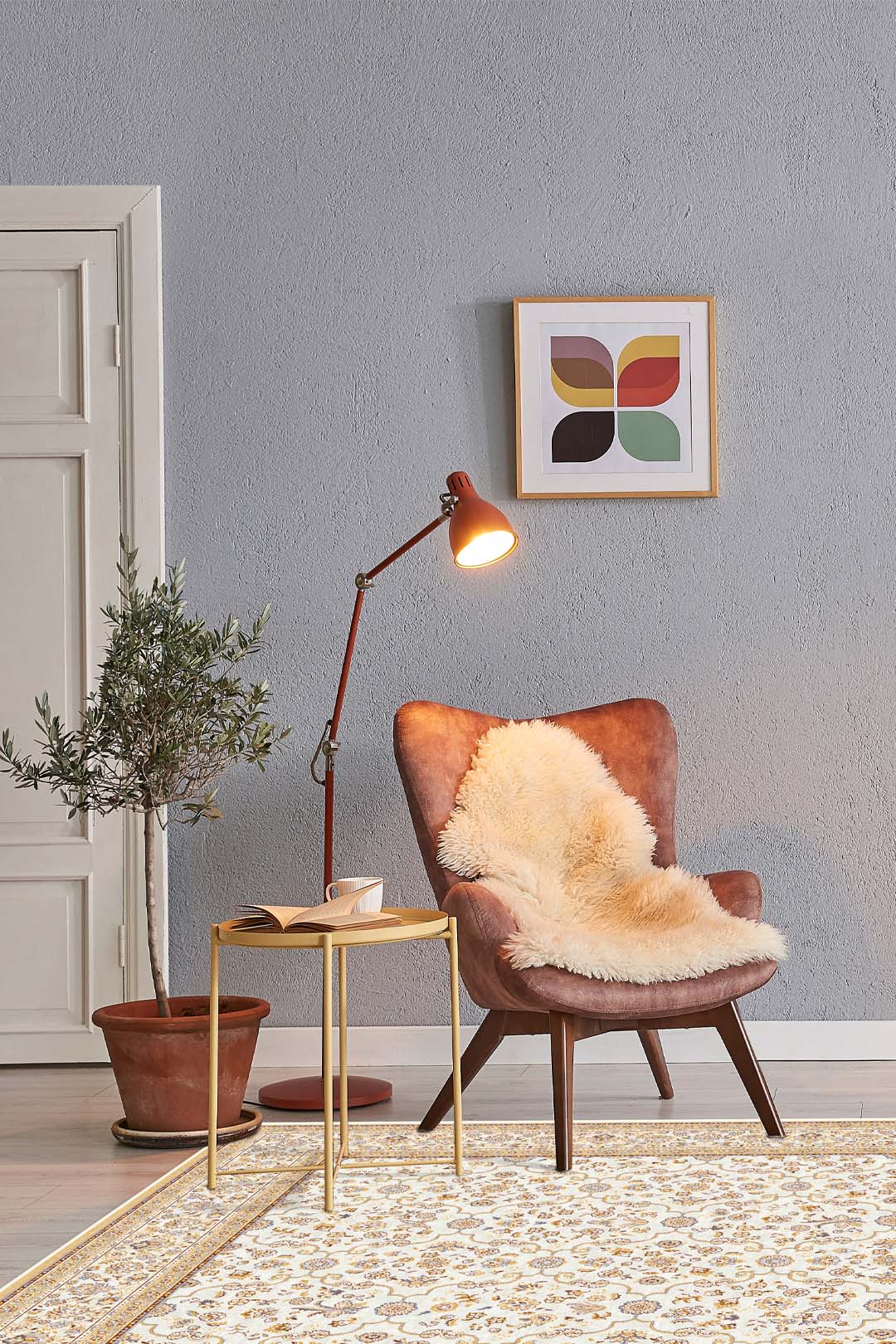 Nesrin Beige Rug - Image 4