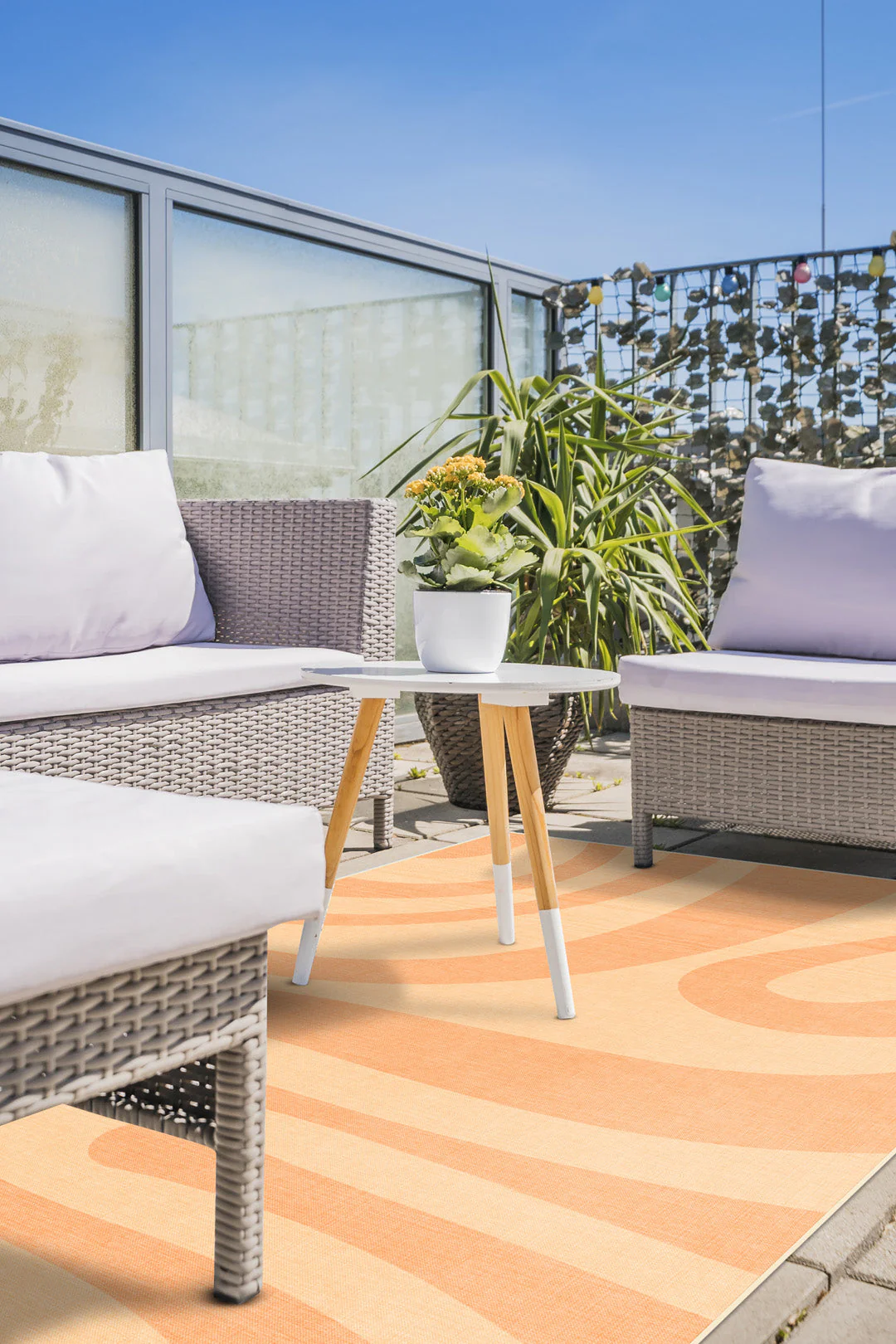 Outdoor Oceane Peach Rug - Image 4