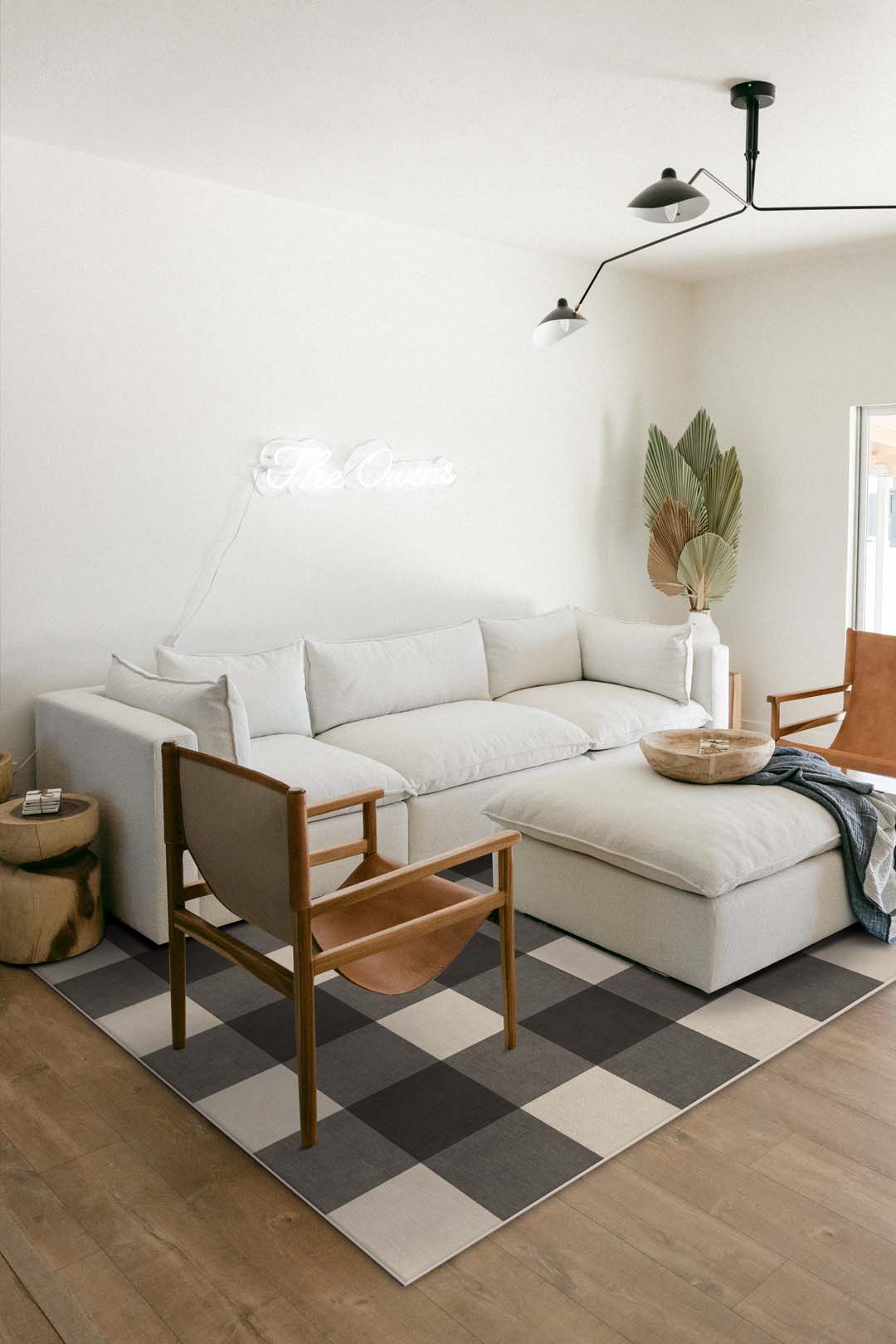 Outdoor Square Anthracite Rug - Image 5