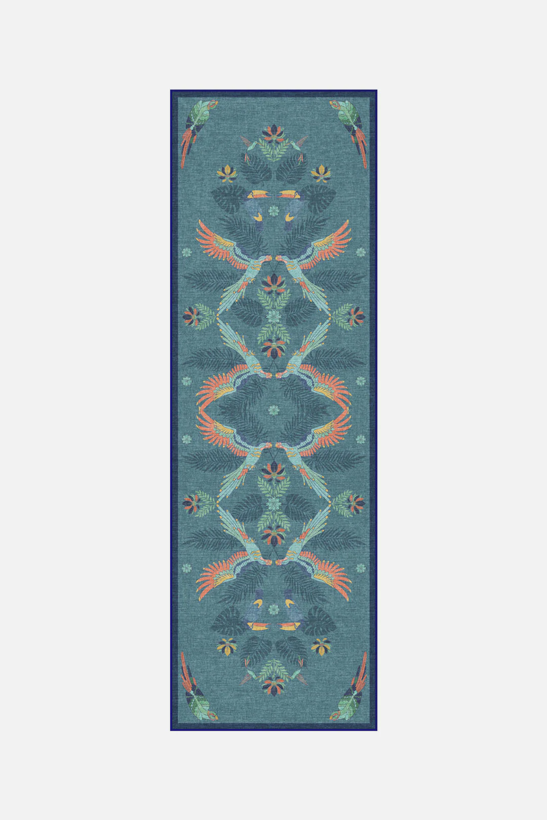 Tropical Birds Blue Rug - Image 5
